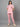 Stretchable (2Way) Female Powder Pink Mandarin Neck With Jogger Scrub Set