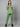 Stretchable (2Way) Female Pista Green Mandarin Neck With Straight Pant Scrub Set