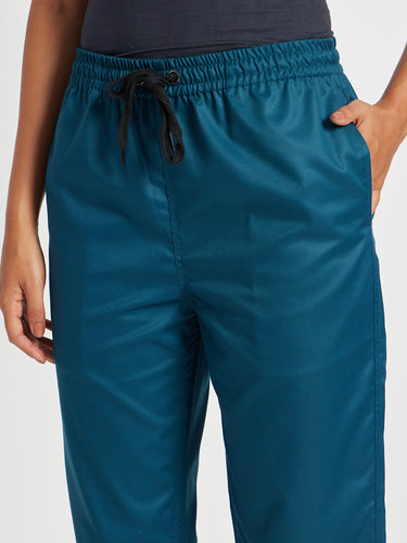 Stretchable (2Way) Female Forest Green Straight Scrub Pant