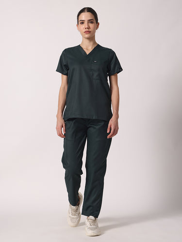 Women Evo Scrub (Dark Green) Set