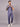 Stretchable (2Way) Male Denim Blue Texture Mandarin Neck With Jogger Scrub Set
