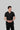 Stretchable (2Way) Male Black V-Neck With Jogger Scrub Set