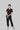 Stretchable (2Way) Female Black V-Neck With Straight Pant Scrub Set