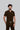 Stretchable (4Way) Male Brown Mandarin Neck with Jogger Scrub Set