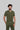 Stretchable (4Way) Male Olive Green Mandarin Neck with Jogger Scrub Set