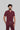 Stretchable (4Way) Male Burgundy Mandarin Neck with Jogger Scrub Set
