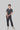 Stretchable (2Way) Female Dark Gray V-Neck With Straight Pant Scrub Set