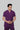 Stretchable (2Way) Male Purple Mandarin Neck With Straight Pant Scrub Set