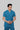 Stretchable (2Way) Male Peacock Blue Mandarin Neck Scrub Top