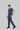 Stretchable (2Way) Male Navy Blue V-Neck With Straight Pant Scrub Set