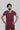 Stretchable (4Way) Male Burgundy V-Neck With Jogger Scrub Set