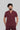 Stretchable (4Way) Male Mandarin Neck Burgundy Scrub Top