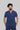 Stretchable (4Way) Male Mandarin Neck Royal Blue Scrub Top