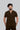 Stretchable (4Way) Male Brown Mandarin Neck with Straight Pant Scrub Set