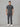 Stretchable (4Way) Charcoal Grey Men Flex Zip Neckline Top With Straight Pants