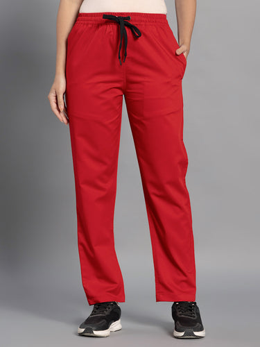 Move Lite Women Ember Red (Core V Neck) Scrub Set