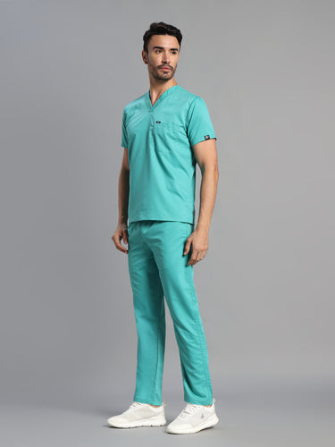 Move Lite Men Matcha Mist (V Neck) Scrub Set