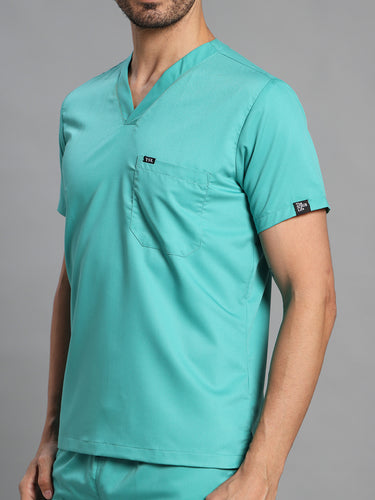 Move Lite Men Matcha Mist (V Neck) Scrub Set