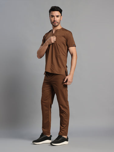 Move Lite Men Mocha (Neo Notch Neck) Scrub Set