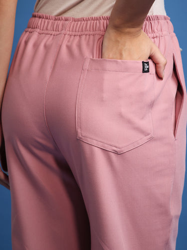 Dusty Pink (4Way) Stretchable Flared Pants
