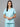 Stretchable (2Way) Female Aqua Blue V-Neck Scrub Top