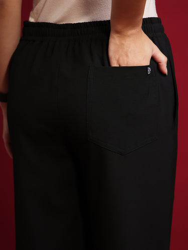 Black (4Way) Stretchable Flared Pants