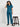 Stretchable (2Way) Female Forest Green V-Neck With Straight Pant Scrub Set