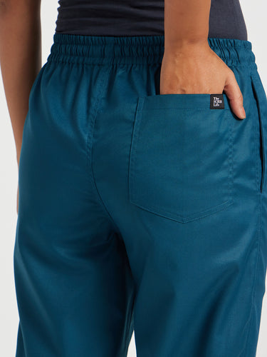 Stretchable (2Way) Female Forest Green Straight Scrub Pant