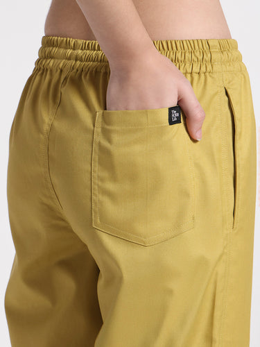 Stretchable (2Way) Female Mustard Straight Scrub Pant
