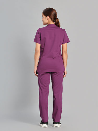 Move Lite Women Plum Mandarin Scrub Set