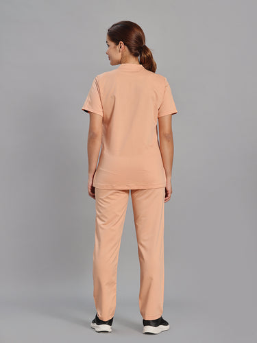 Move Lite Women Coral Mist (Star V Neck) Scrub Set