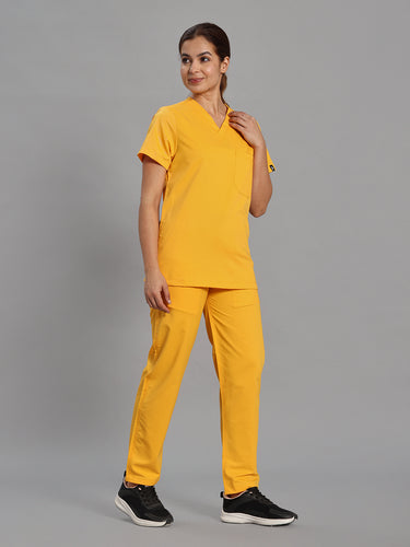Move Lite Women Marigold V Scrub Set