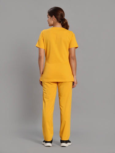 Move Lite Women Marigold (Core V Neck) Scrub Set