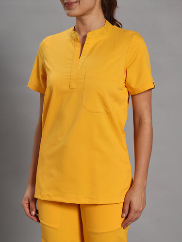 Move Lite Women Marigold Mandarin Scrub Set