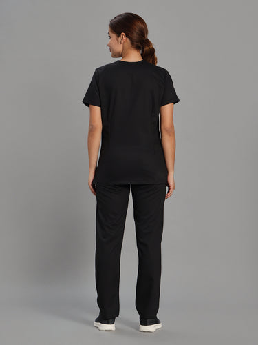 Move Lite Women Black V Scrub Set