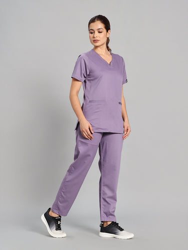Move Lite Women Ube (Soft V Neck) Scrub Set