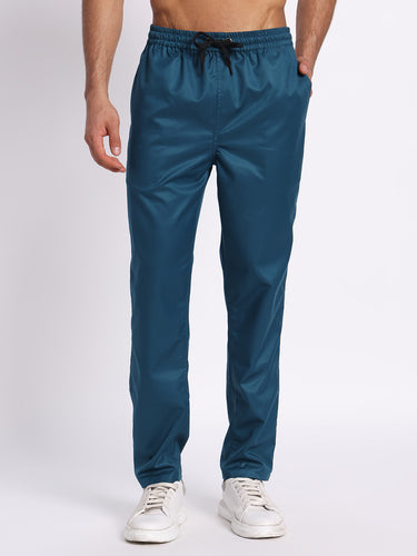 Stretchable (2Way) Male Forest Green V-Neck With Straight Pant Scrub Set