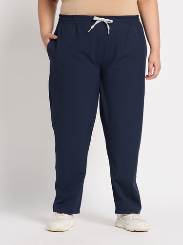 Stretchable (4Way) Female Navy Blue Straight Scrub Pant