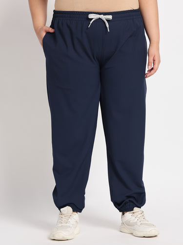 Stretchable (4Way) Female Navy Blue Jogger