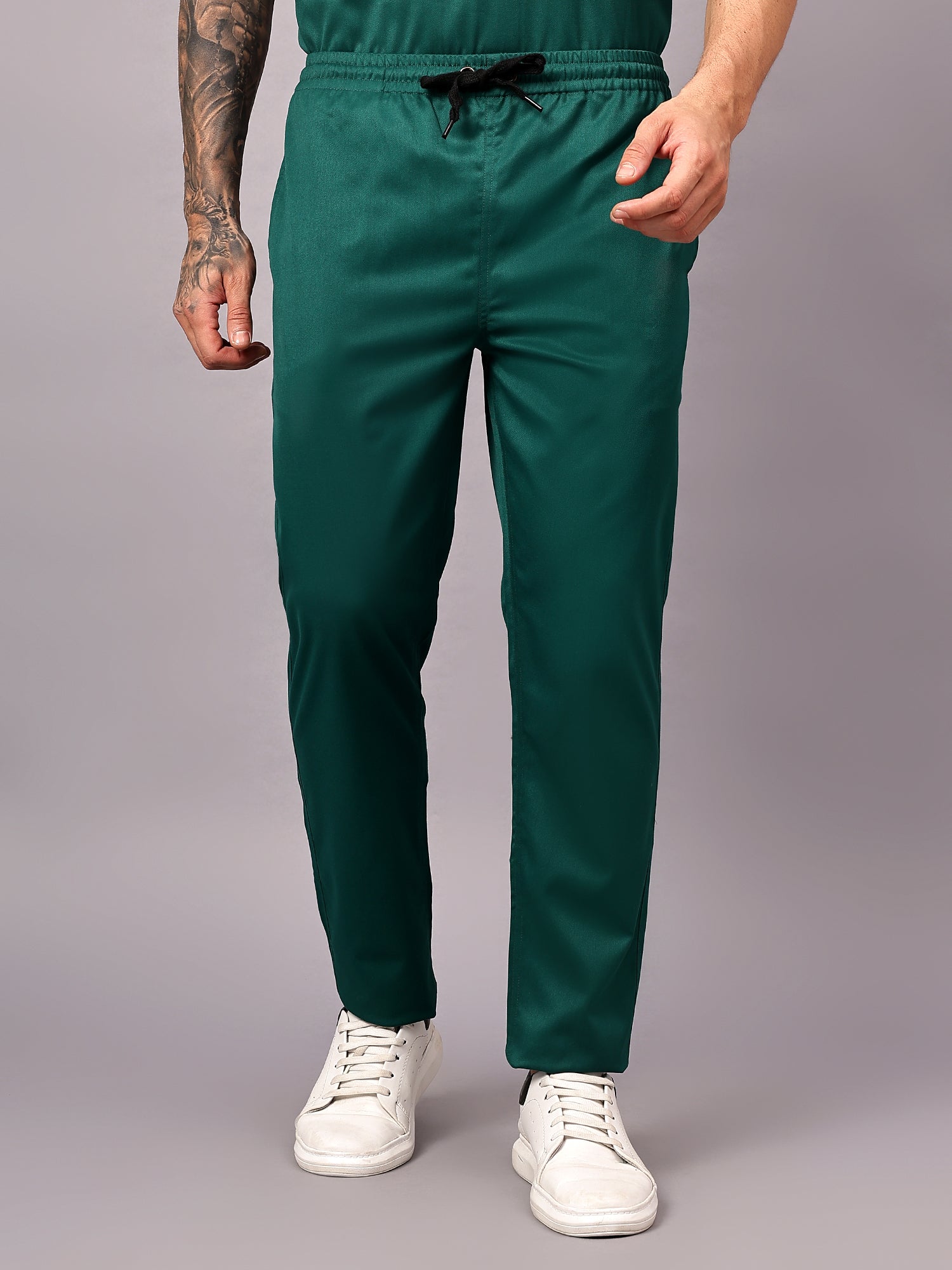 Stretchable (2Way) Male Hunter Green Straight Scrub Pant – The