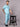 Stretchable (2Way) Male Aqua Blue Mandarin Neck With Straight Pant Scrub Set