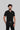 Stretchable (4Way) Male Black Mandarin Neck with Jogger Scrub Set