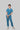 Stretchable (2Way) Female Peacock Blue V-Neck With Straight Pant Scrub Set