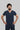 Stretchable (4Way) Male V-Neck Navy Blue Scrub Top
