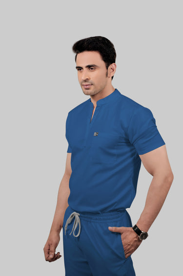 Stretchable (2Way) Male Steel Blue Jogger