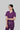 Stretchable (2way) Female Purple V-Neck With Jogger Scrub Set