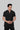 Stretchable (2Way) Male Black Mandarin Neck Scrub Top