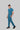 Stretchable (2Way) Male Peacock Blue V-Neck With Straight Pant Scrub Set