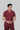 Stretchable (2way) Male Maroon Mandarin Neck Scrub Top