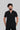Stretchable (4Way) Male Mandarin Neck Black Scrub Top
